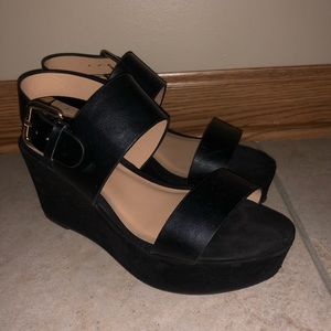 TARGET STRAPPY BLACK PLATFORM WEDGES